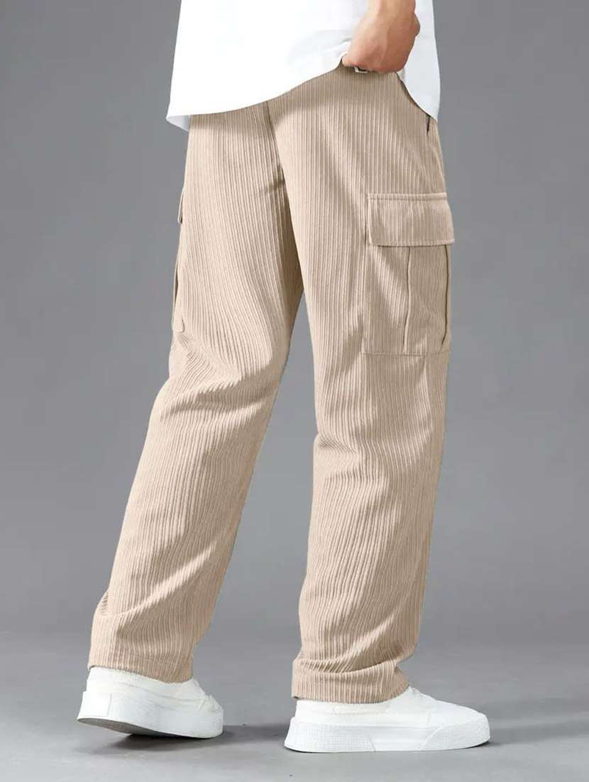 men textured mid rise relaxed fit cargo pant - 22570608 -  Standard Image - 4