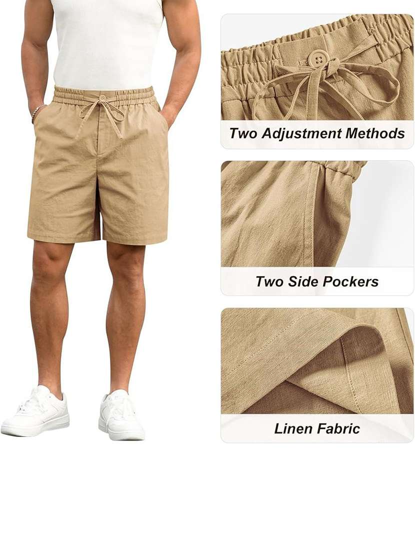 men solid mid rise regular fit shorts - 22570757 -  Standard Image - 4