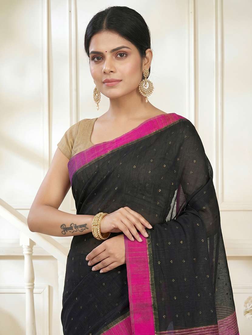 women self design handloom saree with blouse - 22570917 -  Standard Image - 1
