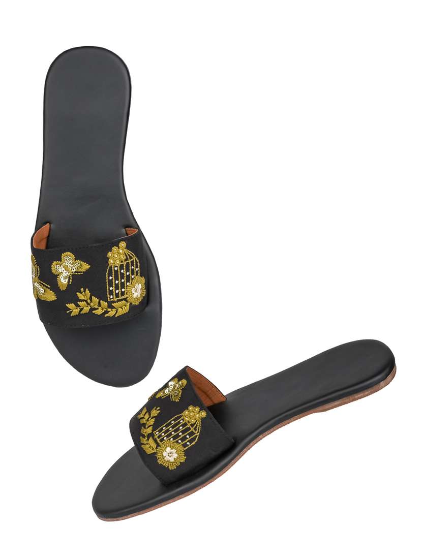 women embroidered slip on flats - 22570987 -  Standard Image - 1