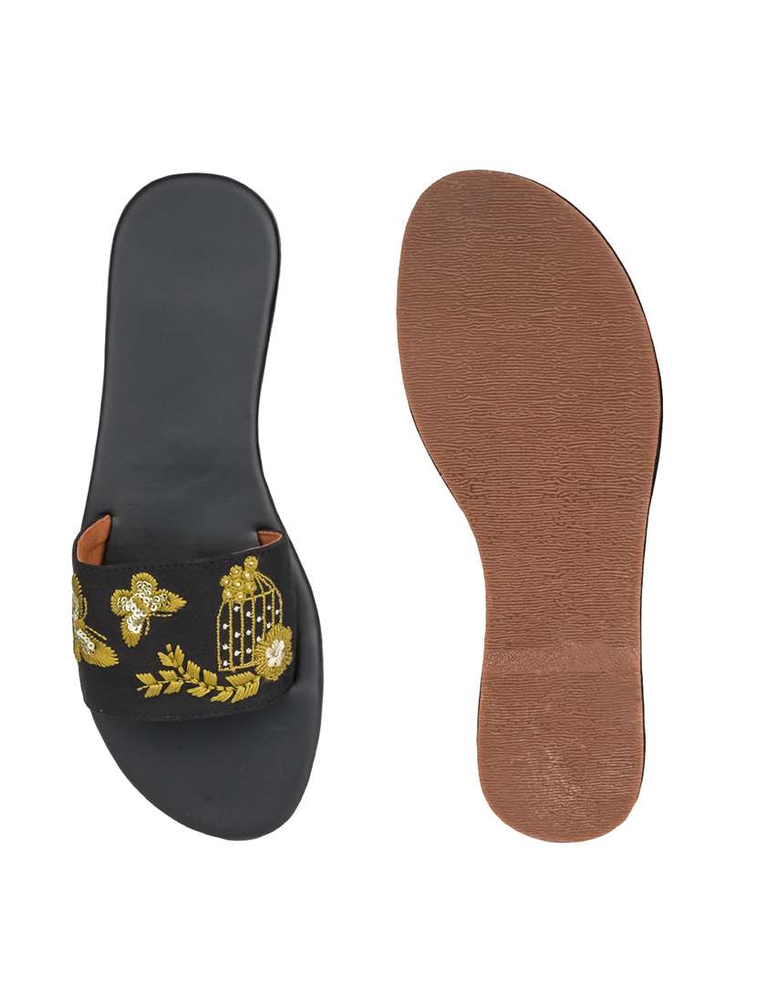 women embroidered slip on flats - 22570987 -  Standard Image - 4