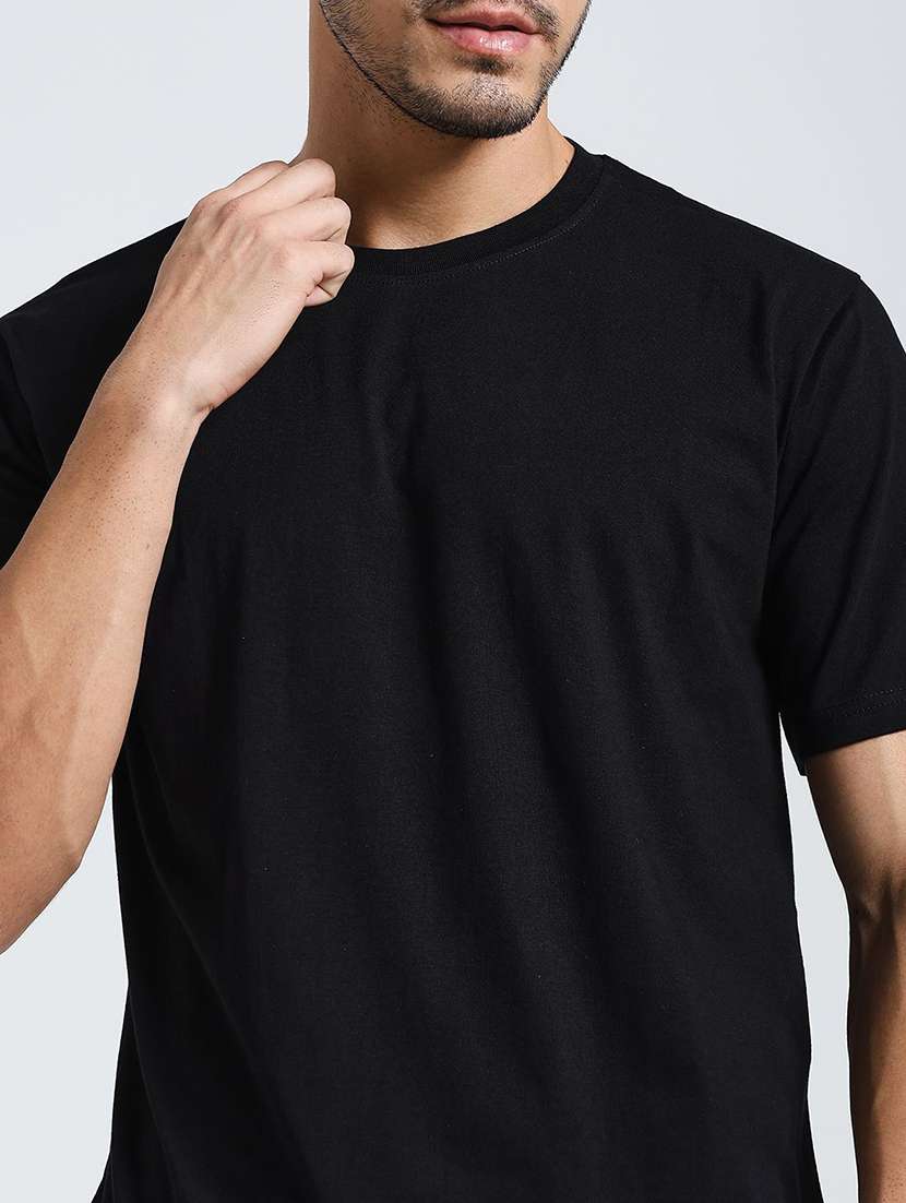 men solid short sleeves regular fit t-shirt - 22570995 -  Standard Image - 1