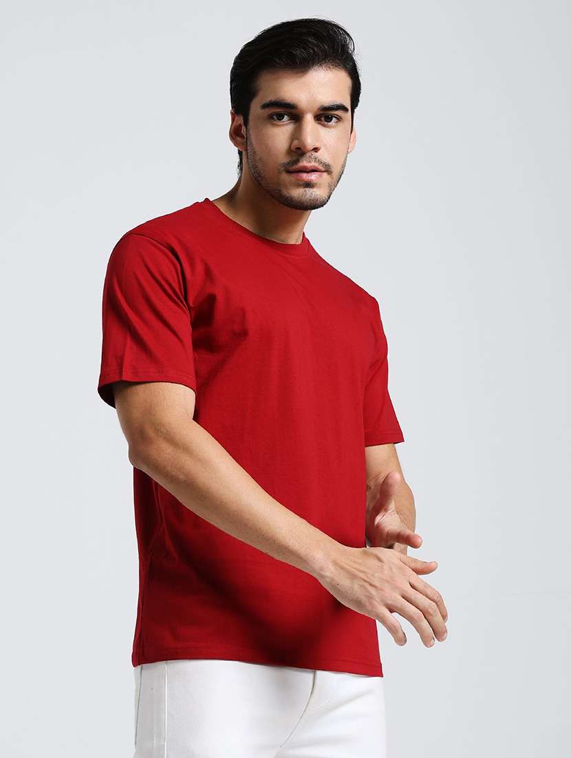 men solid short sleeves regular fit t-shirt - 22571006 -  Standard Image - 1