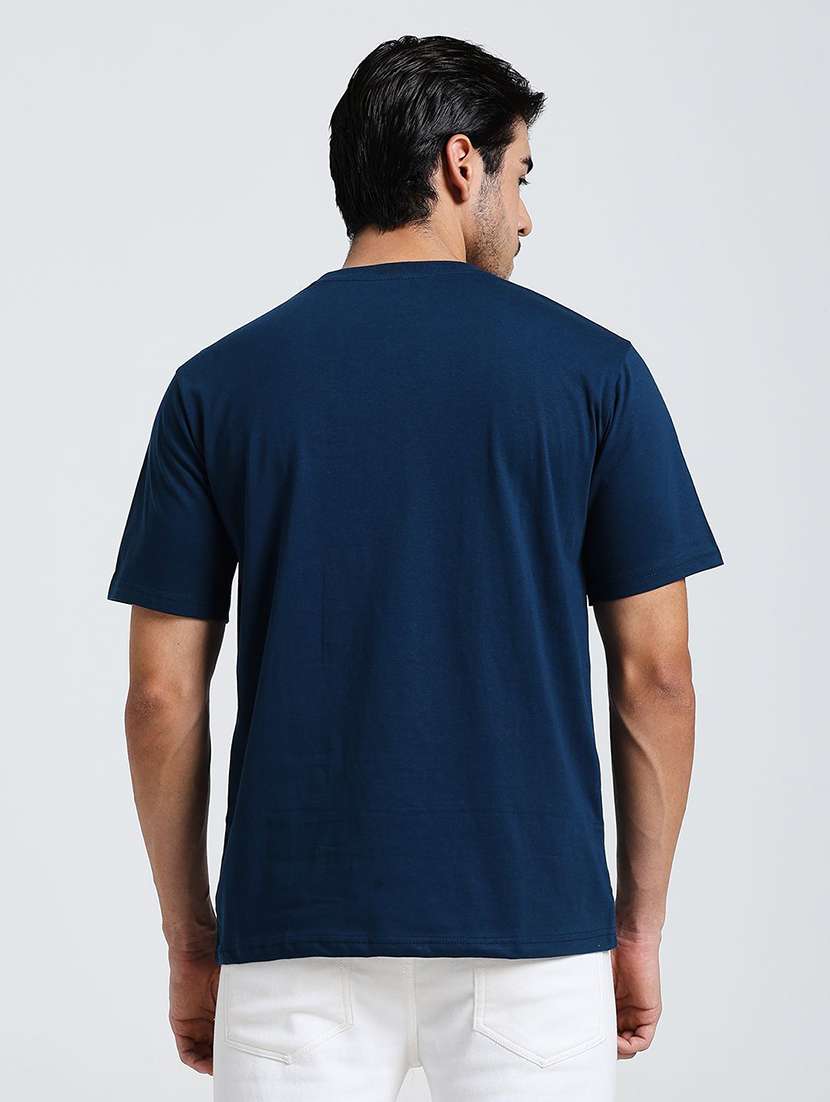 men solid short sleeves regular fit t-shirt - 22571007 -  Standard Image - 4