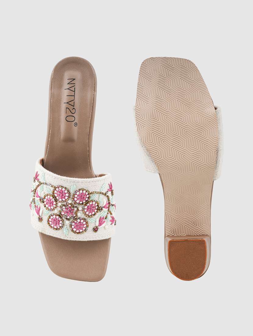 women embroidered slip on sandal - 22571055 -  Standard Image - 4