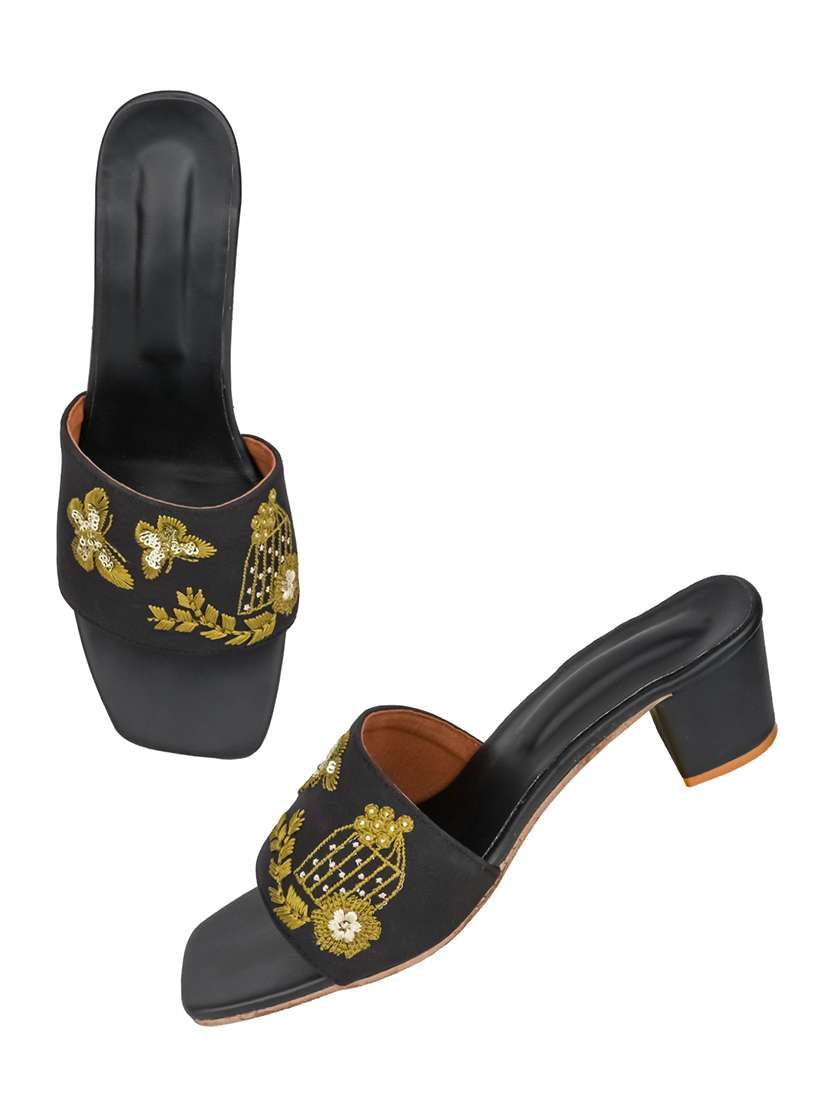 women embroidered slip on sandal - 22571066 -  Standard Image - 1