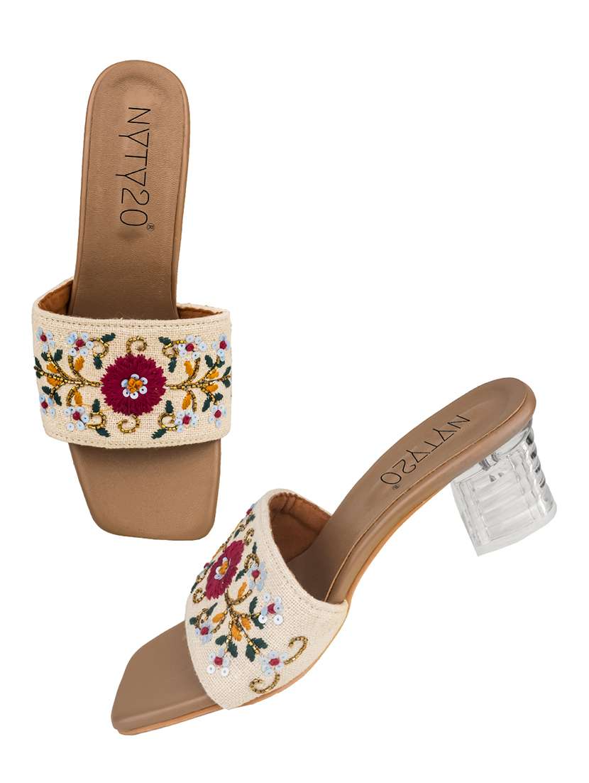 women embroidered slip on mules - 22571067 -  Standard Image - 1