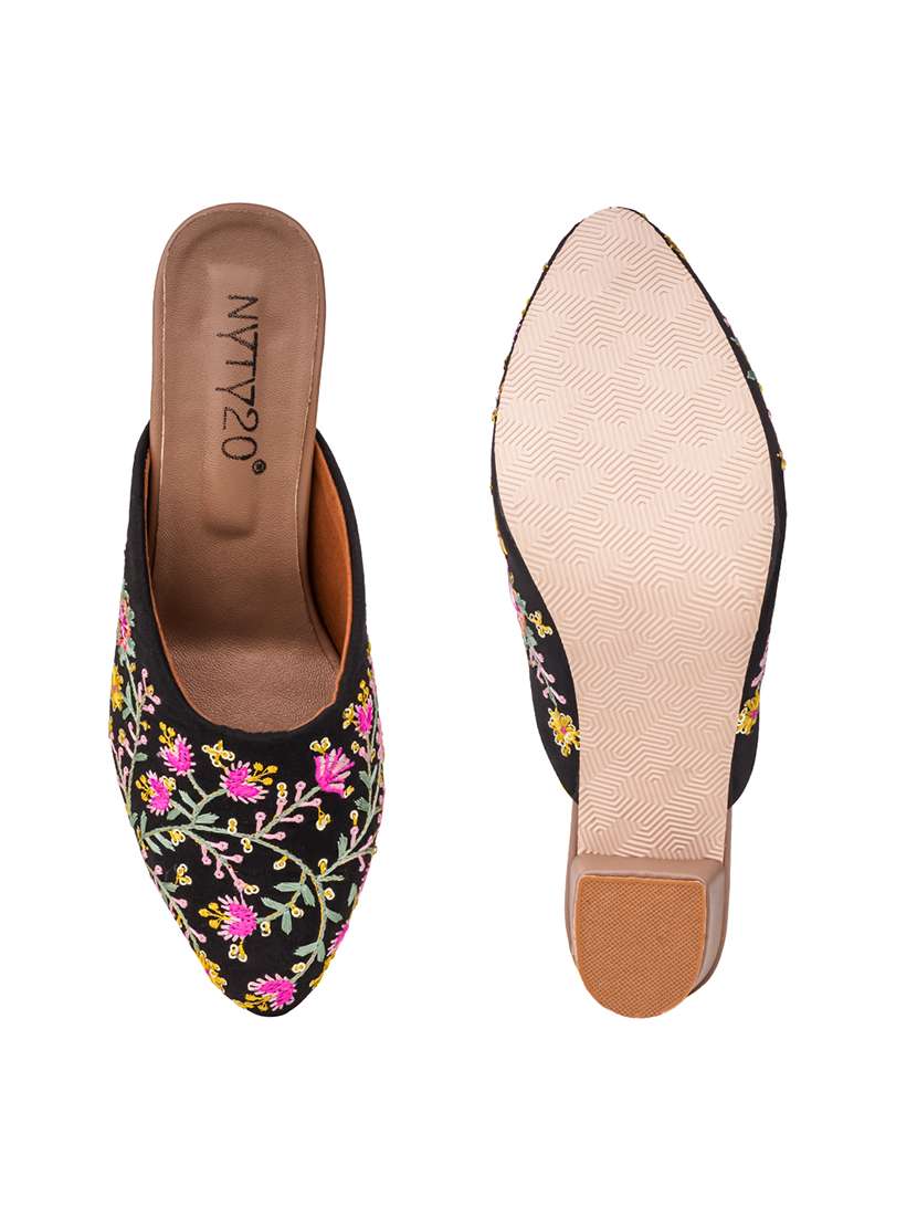 women embroidered slip on mules - 22571068 -  Standard Image - 4