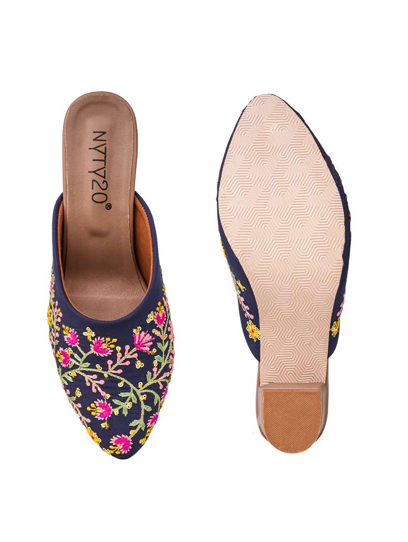 women embroidered slip on mules - 22571069 -  Standard Image - 4