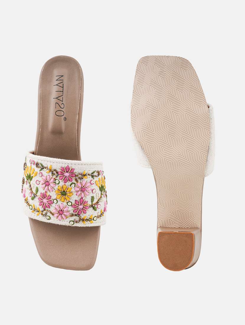 women embroidered slip on wedges - 22571073 -  Standard Image - 4