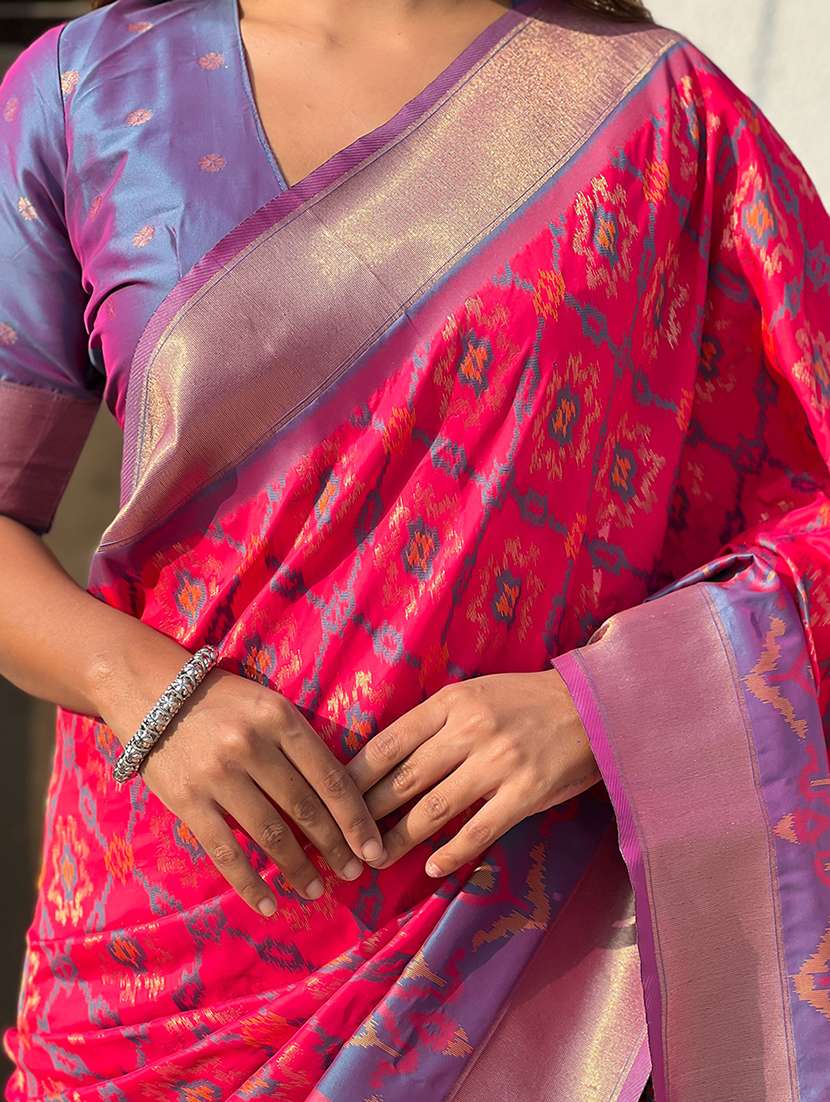 women self design patola saree with blouse - 22571112 -  Standard Image - 1