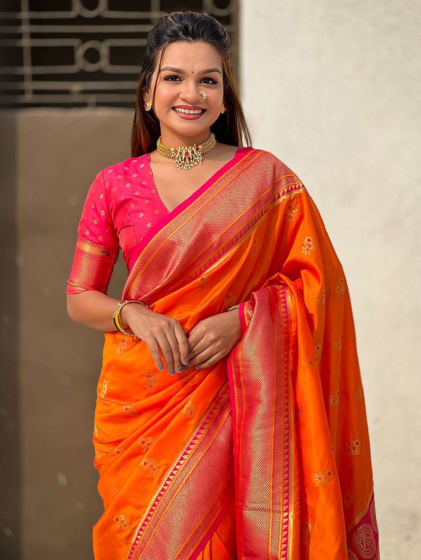 women self design paithani saree with blouse - 22571292 -  Standard Image - 1