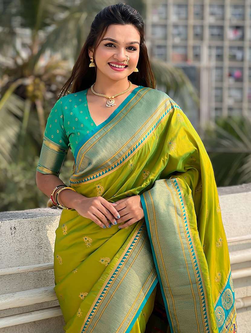 women self design paithani saree with blouse - 22571294 -  Standard Image - 1