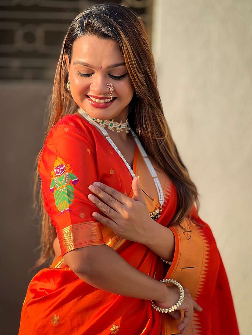 women self design paithani saree with blouse - 22571309 -  Standard Image - 1