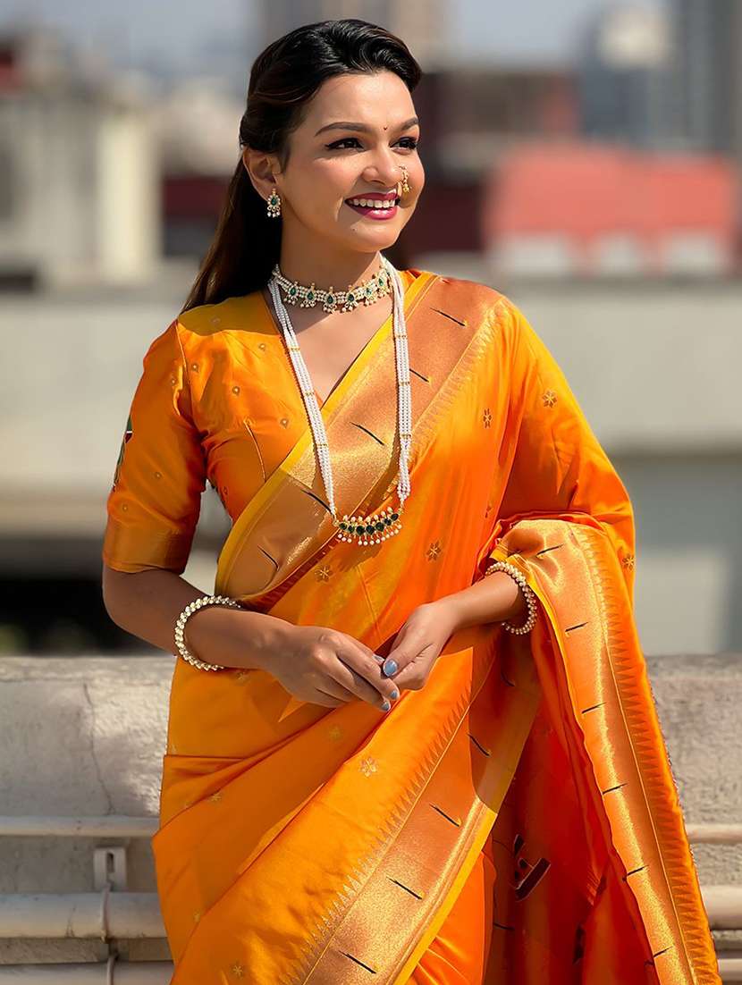 women self design paithani saree with blouse - 22571315 -  Standard Image - 1