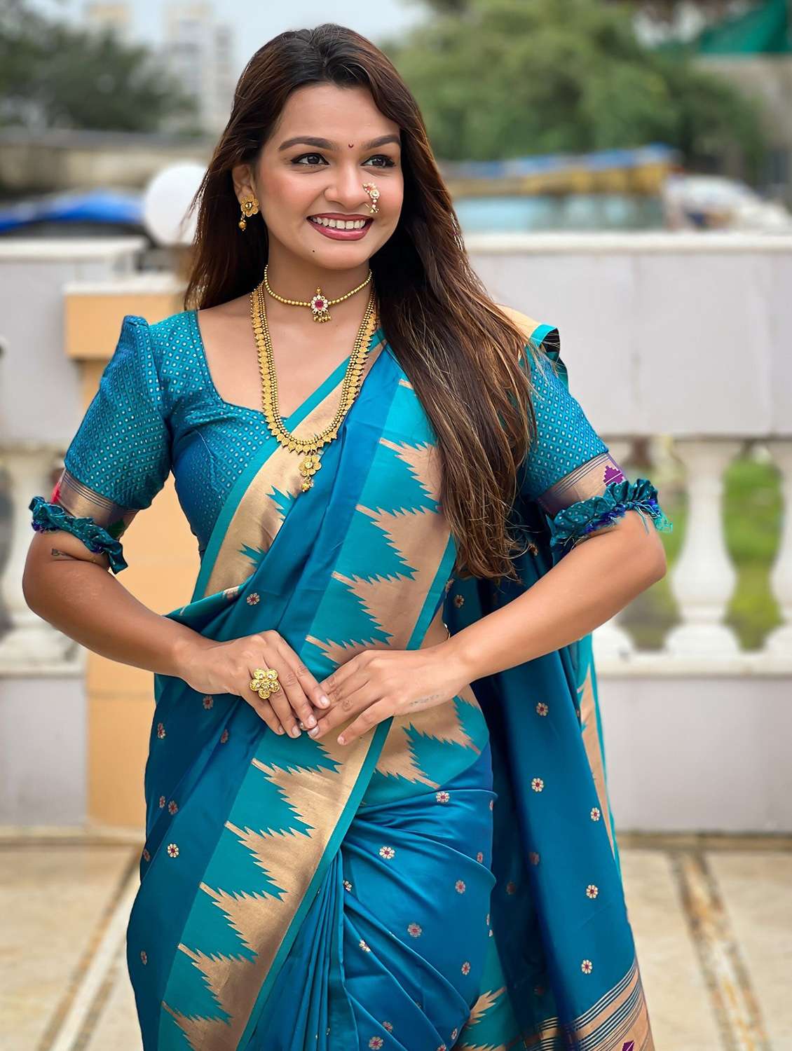 women self design paithani saree with blouse - 22571371 -  Standard Image - 1