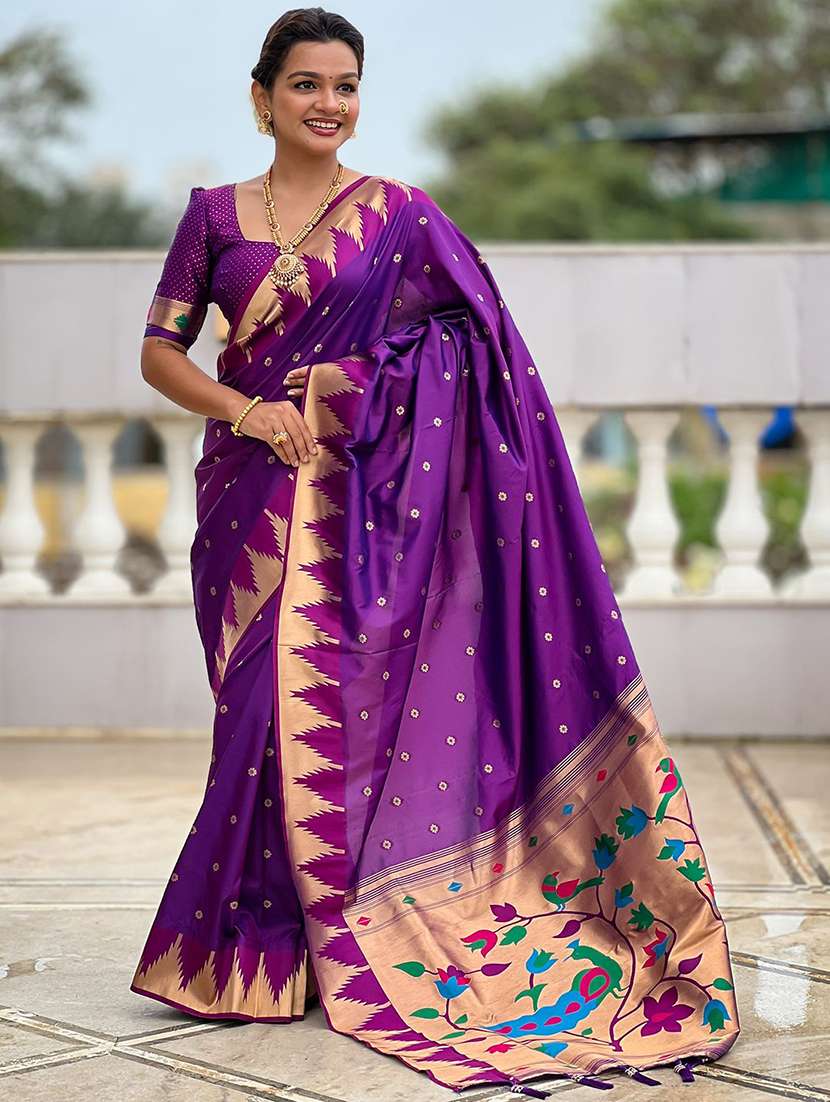 women self design paithani saree with blouse - 22571372 -  Standard Image - 1