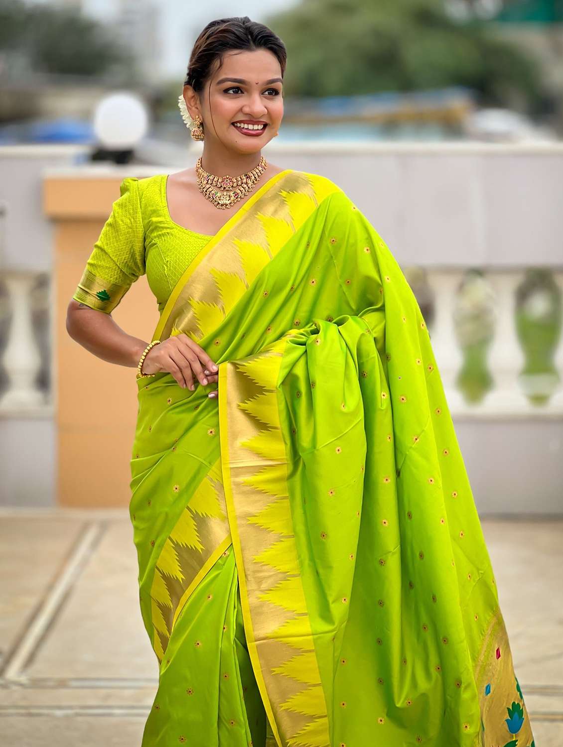 women self design paithani saree with blouse - 22571374 -  Standard Image - 1