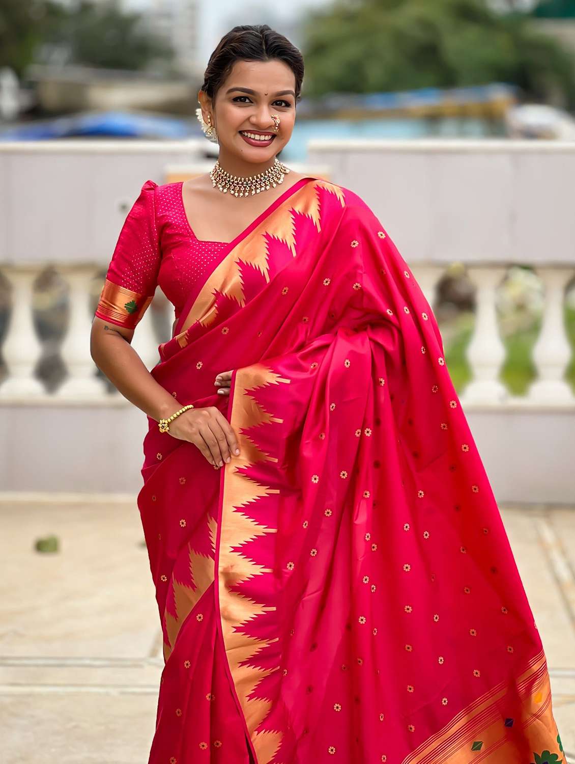 women self design paithani saree with blouse - 22571376 -  Standard Image - 1