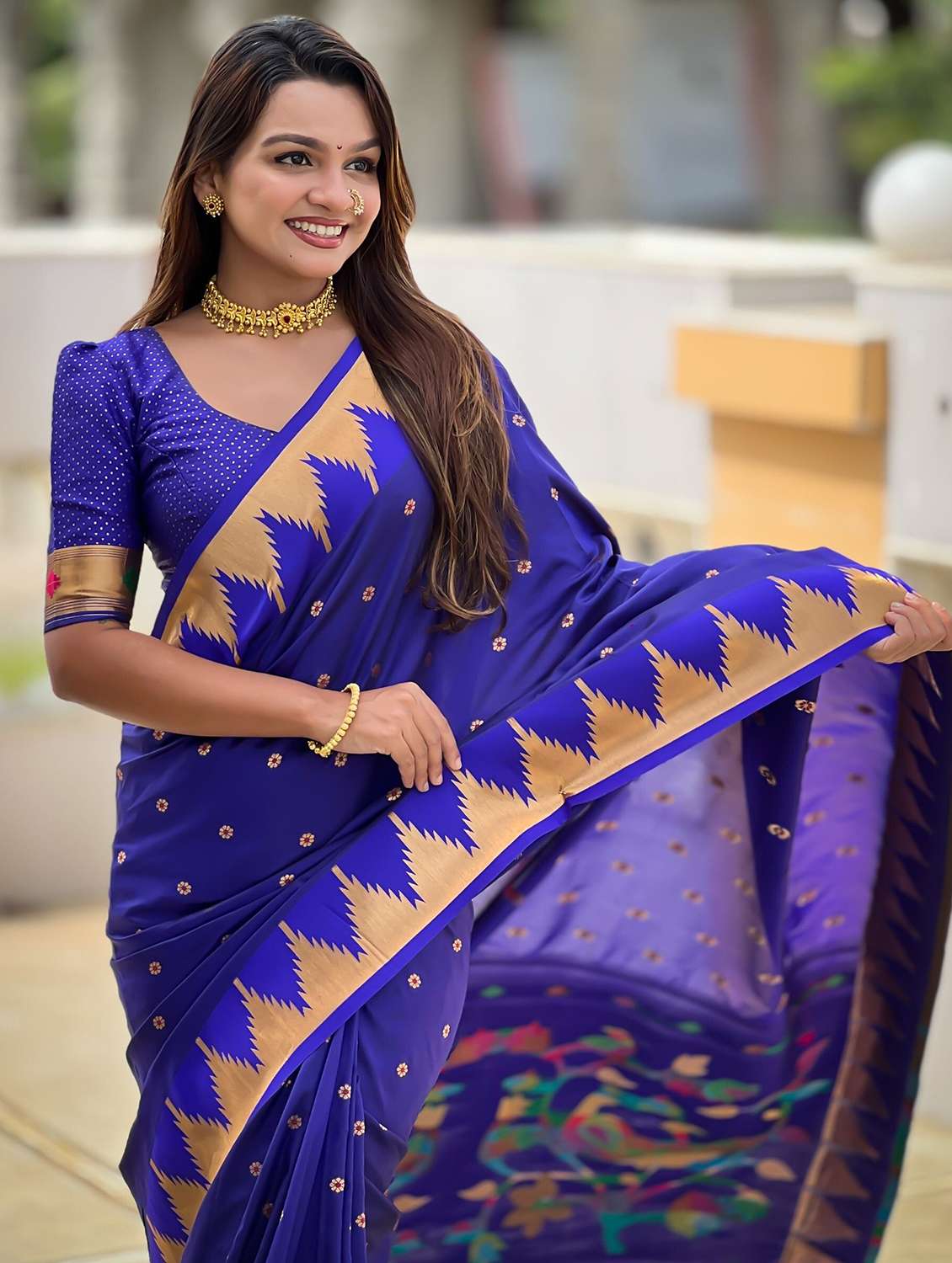 women self design paithani saree with blouse - 22571377 -  Standard Image - 1