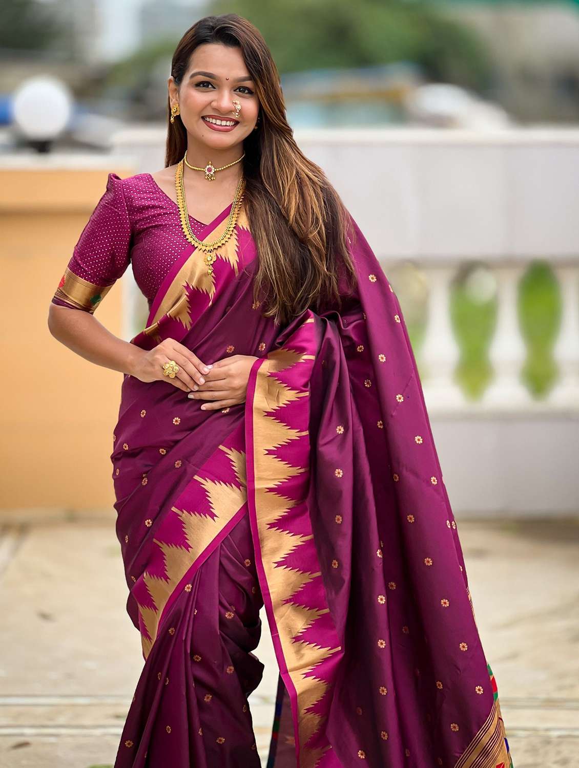 women self design paithani saree with blouse - 22571378 -  Standard Image - 1