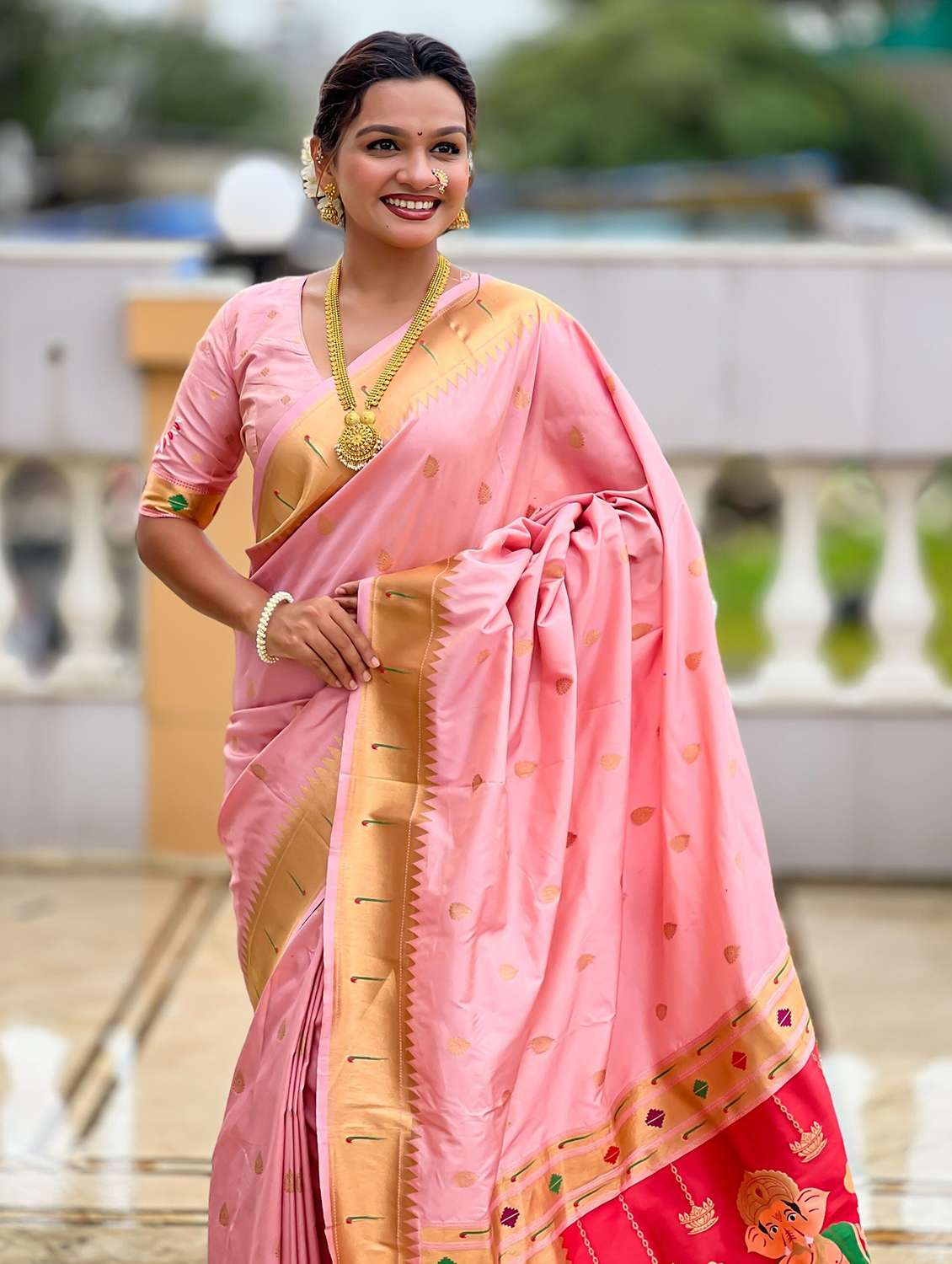 women self design paithani saree with blouse - 22571379 -  Standard Image - 1
