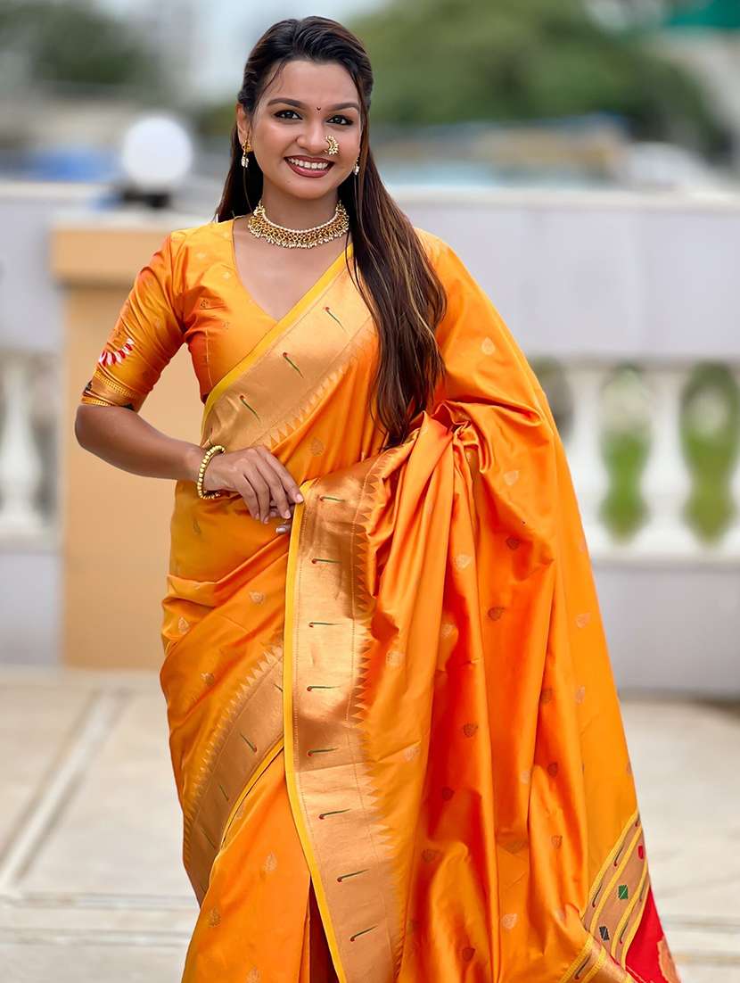 women self design paithani saree with blouse - 22571383 -  Standard Image - 1