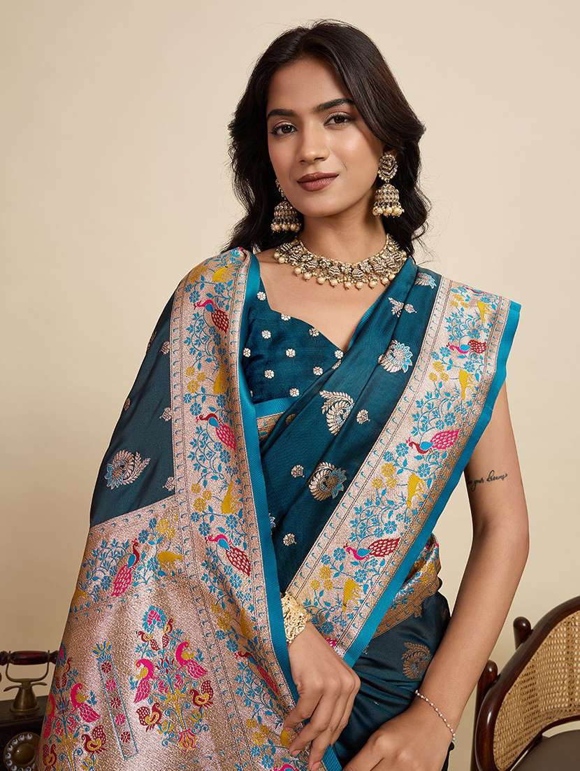 women self design paithani saree with blouse - 22571394 -  Standard Image - 1