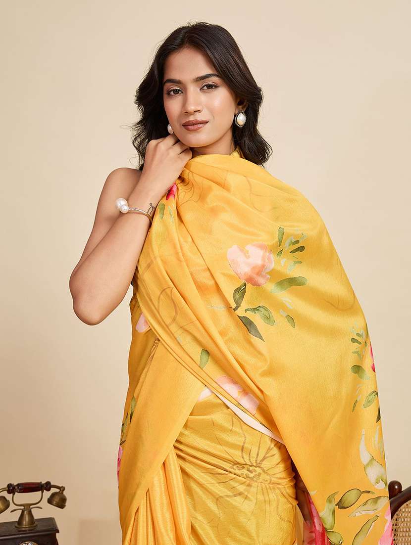 women printed casual wear saree with blouse - 22571403 -  Standard Image - 1