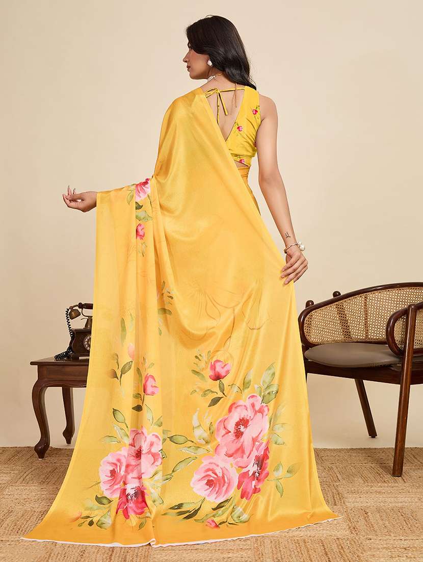 women printed casual wear saree with blouse - 22571403 -  Standard Image - 4