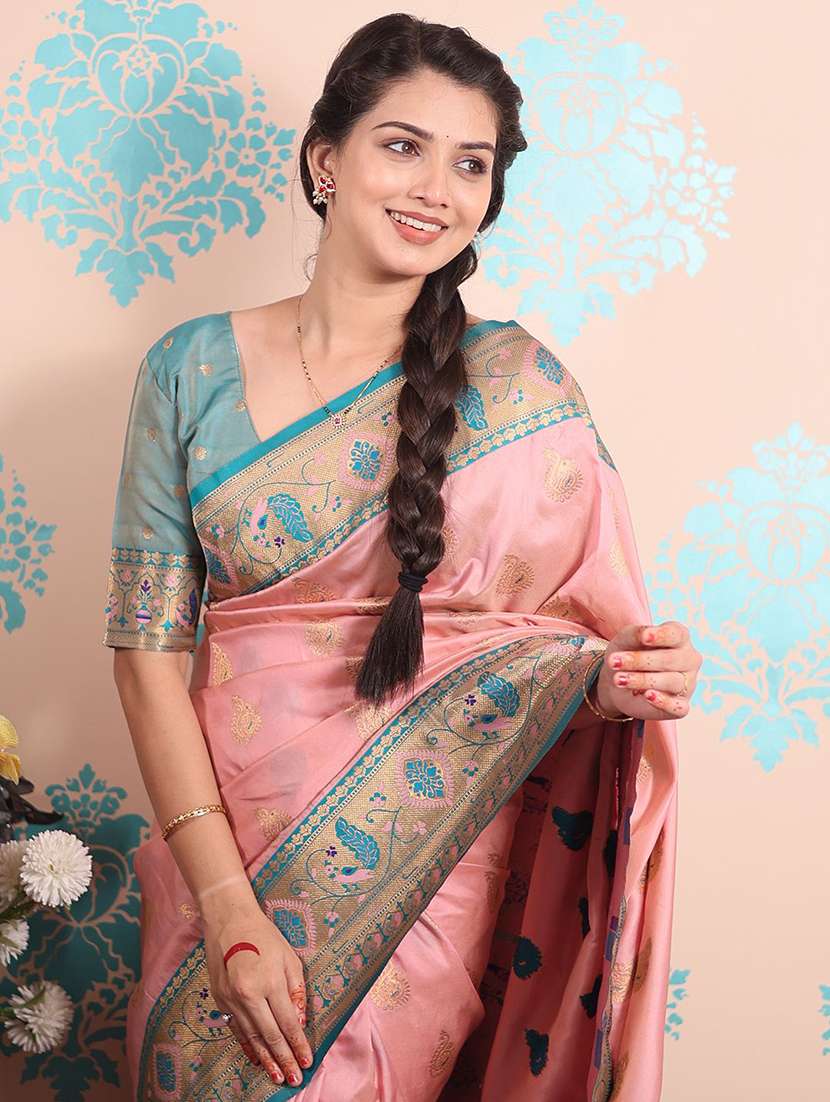 women self design paithani saree with blouse - 22571459 -  Standard Image - 1