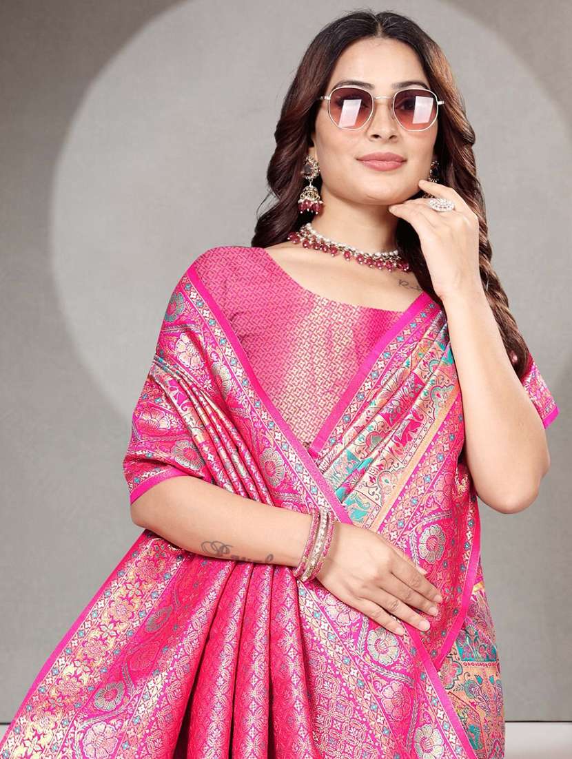 women self design dharmavaram saree with blouse - 22571473 -  Standard Image - 1