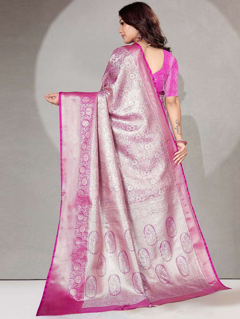 women self design kanjivaram saree with blouse - 22571478 -  Standard Image - 4