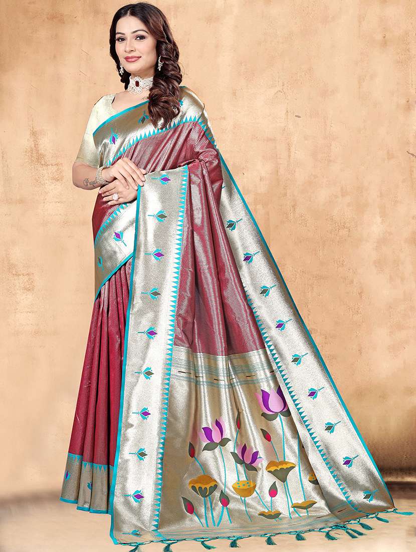 women self design paithani saree with blouse - 22571492 -  Standard Image - 1