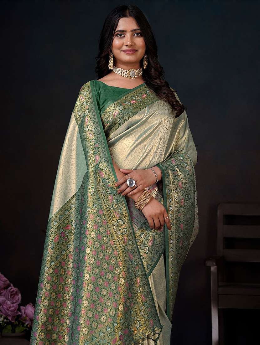 women self design kanjivaram saree with blouse - 22571563 -  Standard Image - 1