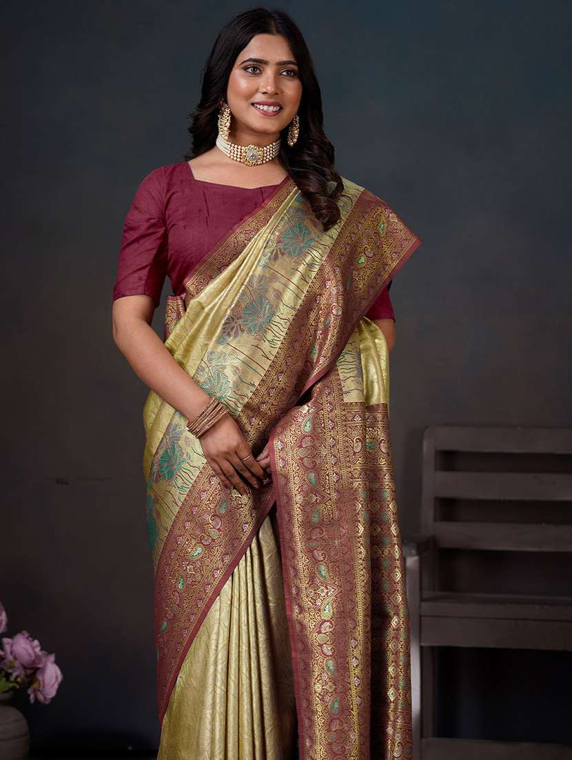 women self design kanjivaram saree with blouse - 22571565 -  Standard Image - 1