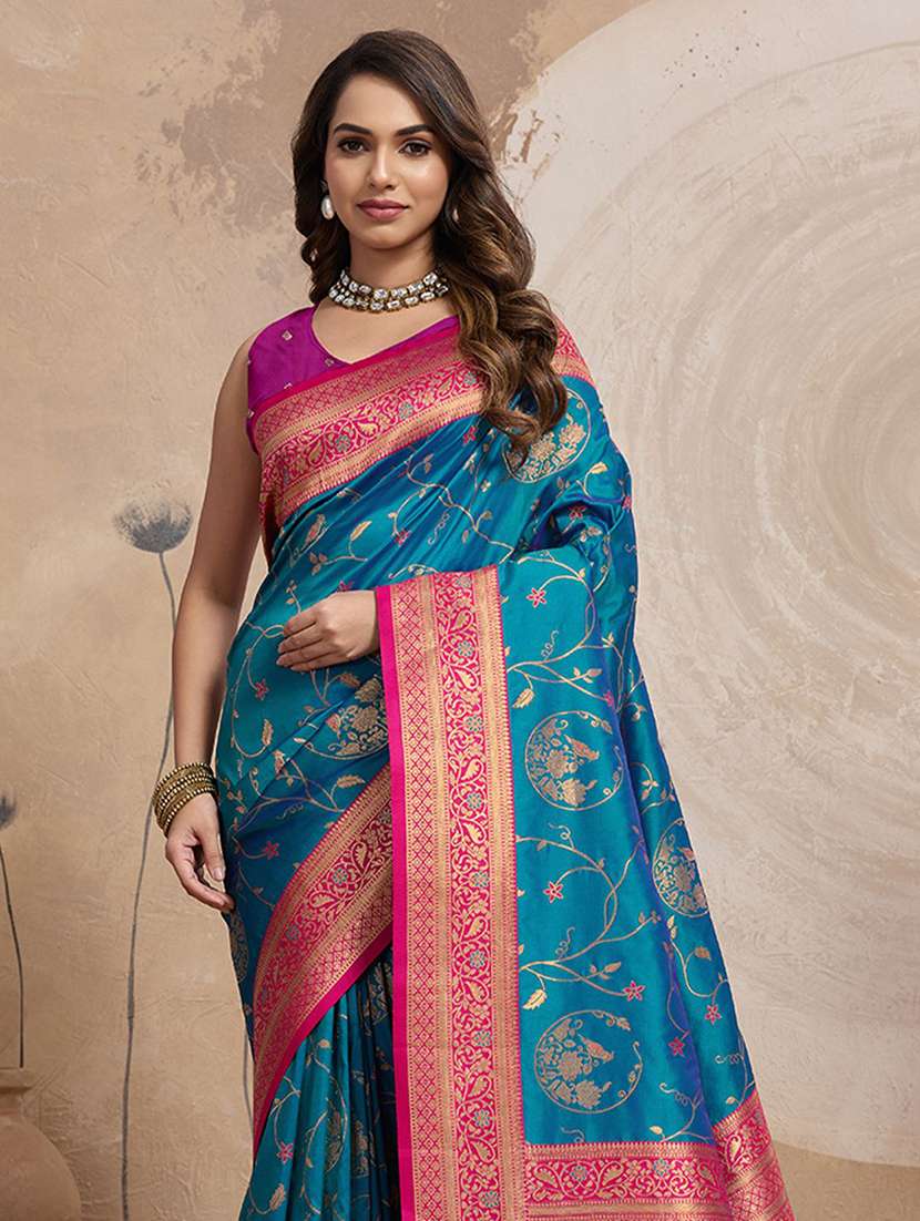 women self design banarasi saree with blouse - 22571581 -  Standard Image - 1