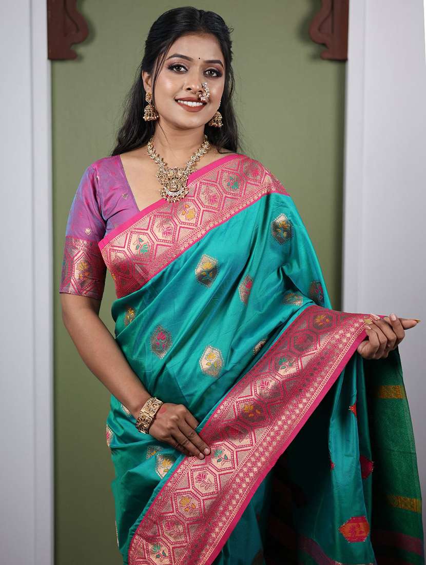 women self design paithani saree with blouse - 22571617 -  Standard Image - 1