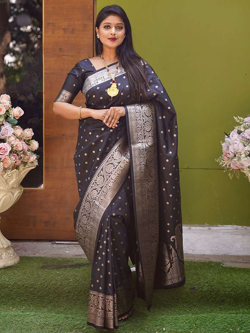 women self design banarasi saree with blouse - 22571628 -  Standard Image - 1