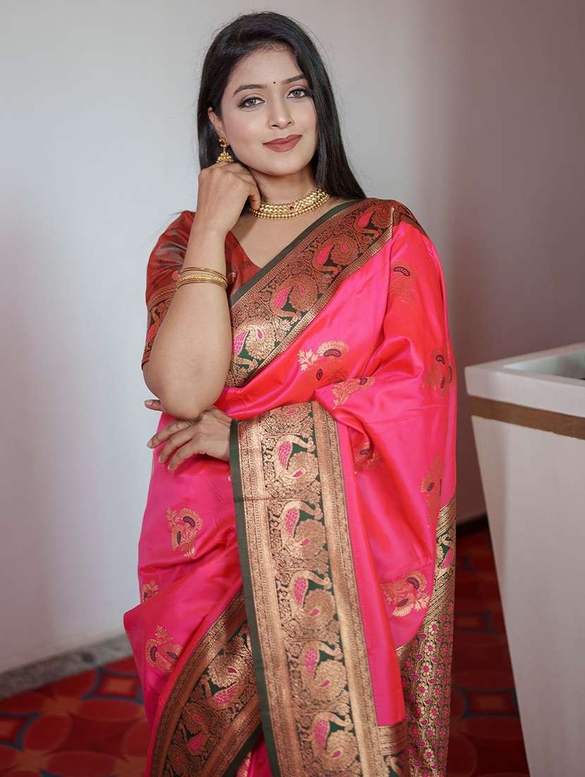 women self design paithani saree with blouse - 22571638 -  Standard Image - 1