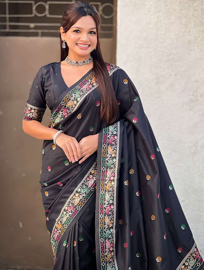 women self design baluchari saree with blouse - 22571671 -  Standard Image - 1