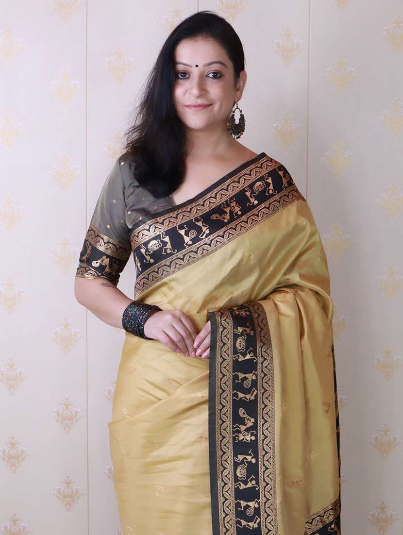 women self design bordered saree with blouse - 22571679 -  Standard Image - 1