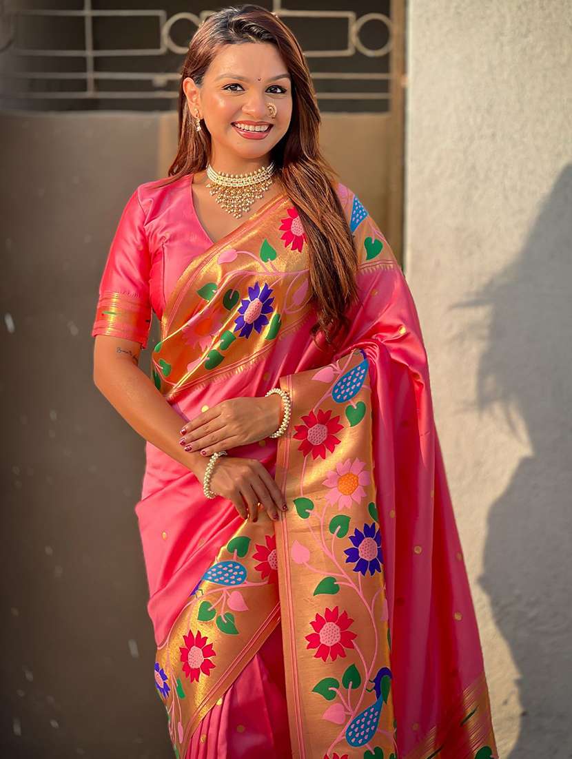 women self design paithani saree with blouse - 22571708 -  Standard Image - 1
