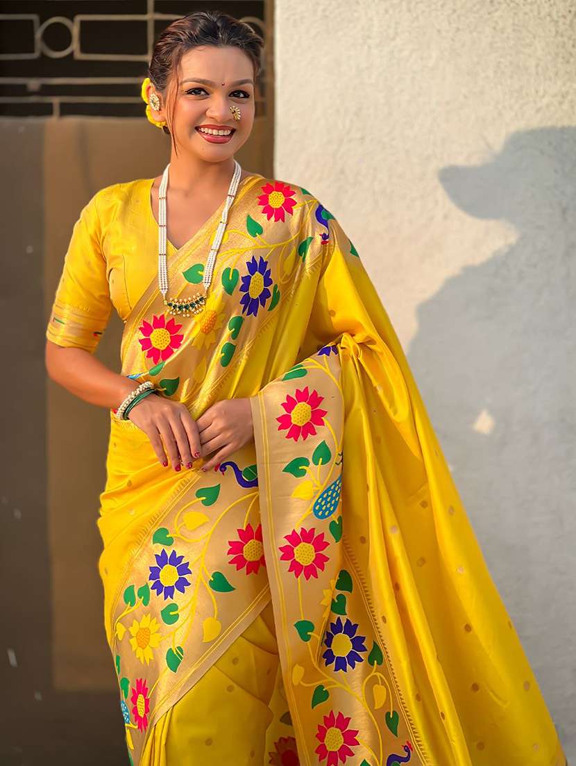 women self design paithani saree with blouse - 22571714 -  Standard Image - 1