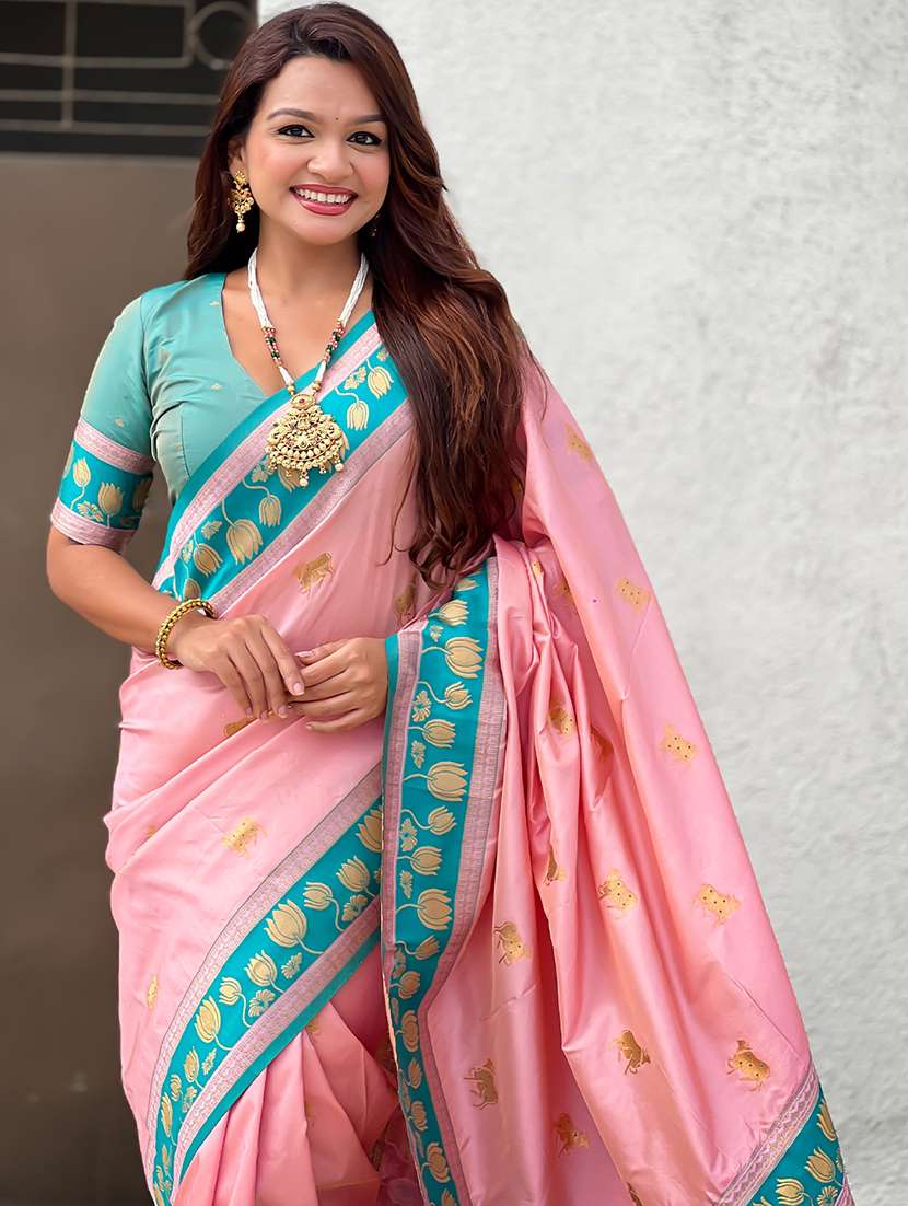 women self design paithani saree with blouse - 22571753 -  Standard Image - 1