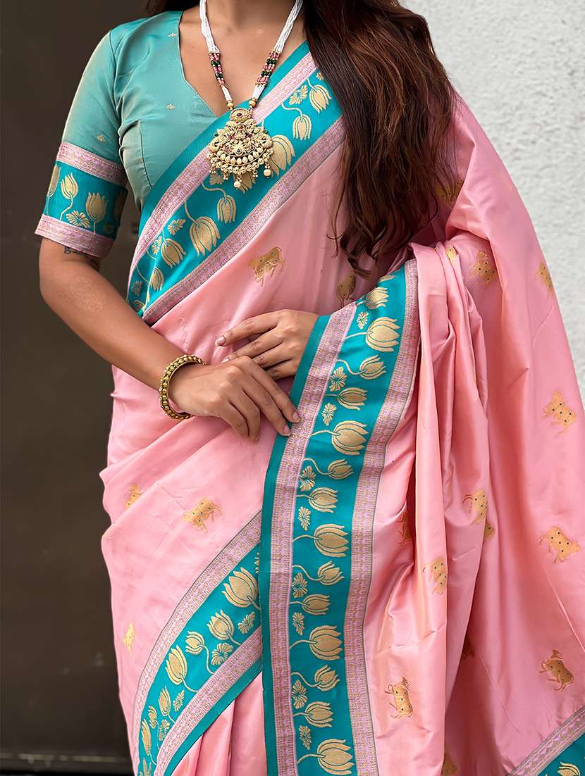 women self design paithani saree with blouse - 22571753 -  Standard Image - 4
