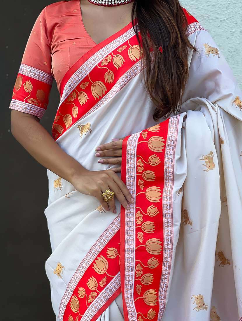 women self design paithani saree with blouse - 22571755 -  Standard Image - 4