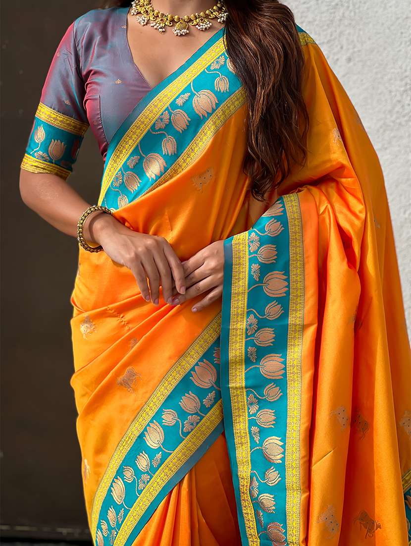 women self design paithani saree with blouse - 22571758 -  Standard Image - 4