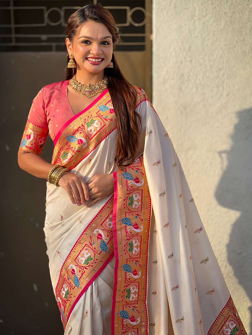 women self design paithani saree with blouse - 22571762 -  Standard Image - 1
