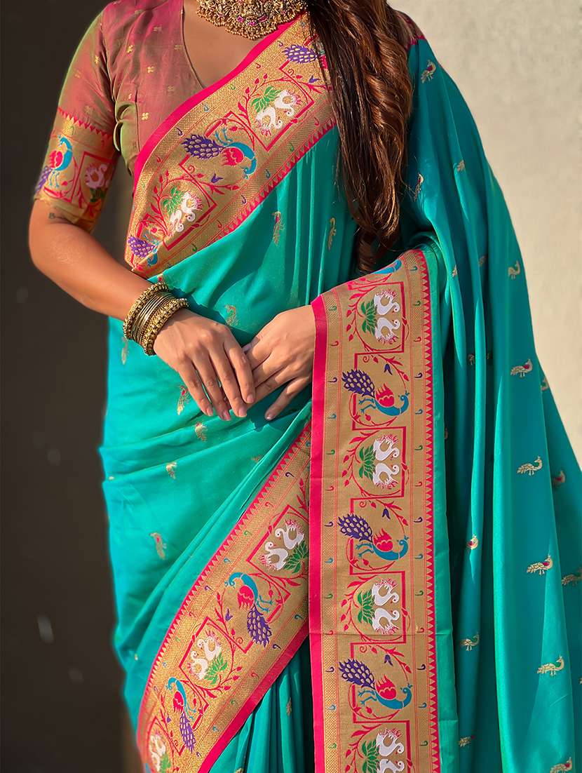 women self design paithani saree with blouse - 22571771 -  Standard Image - 4